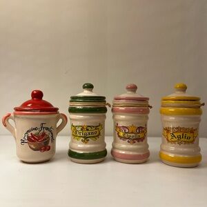 NEW (Sealed) Italian Spice jars (made In Italy)